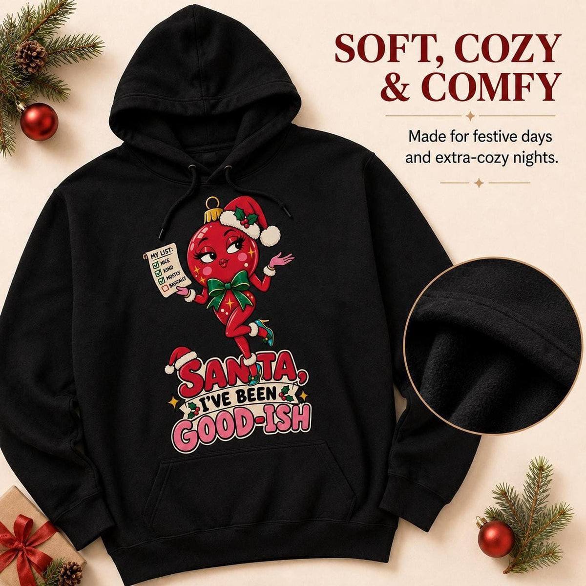 Santa I’ve Been Good-ish Christmas Hoodie