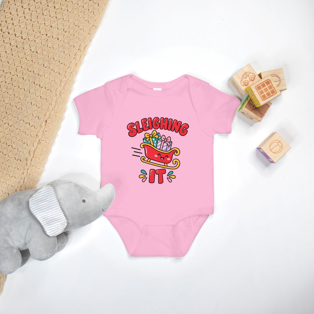 Sleighing It - Baby Onesie
