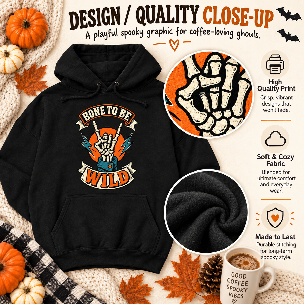 Bone to be Wild - Adut Hoodie