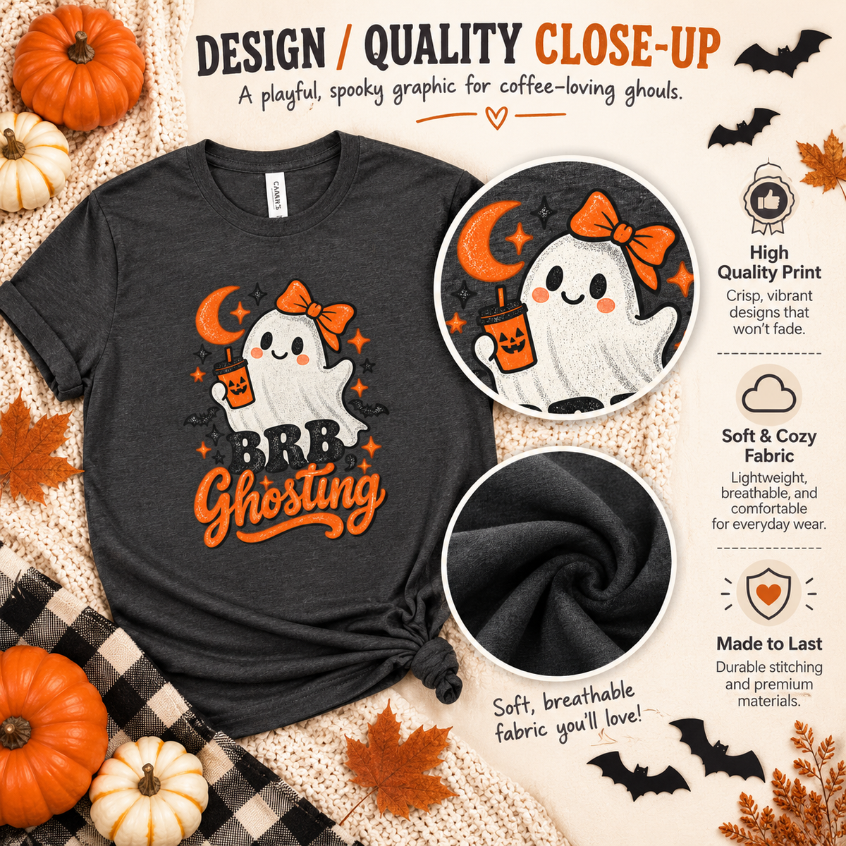 BRB Ghosting - Adult Tee