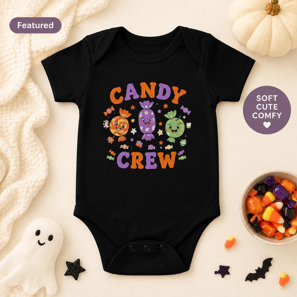 Candy Crew Baby Halloween Bodysuit