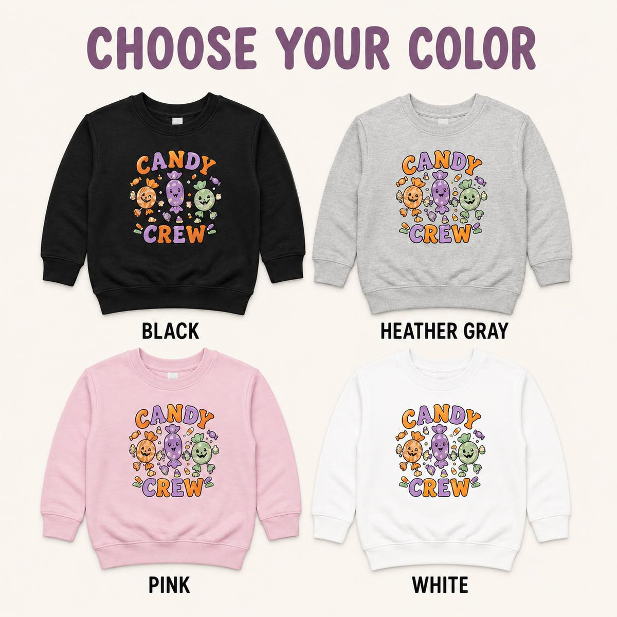 Candy Crew Toddler Halloween Sweatshirt