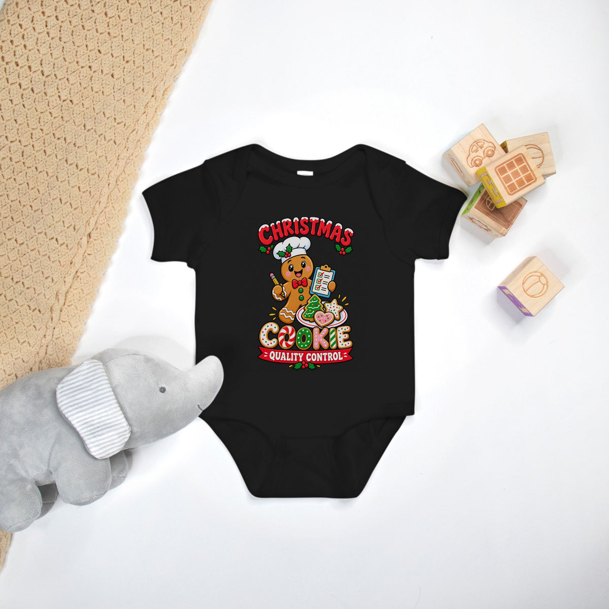 Christmas Cookie Quality Control - Baby Onesie