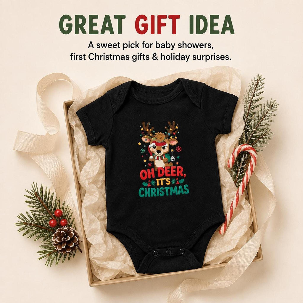 Oh Deer Christmas Baby Bodysuit
