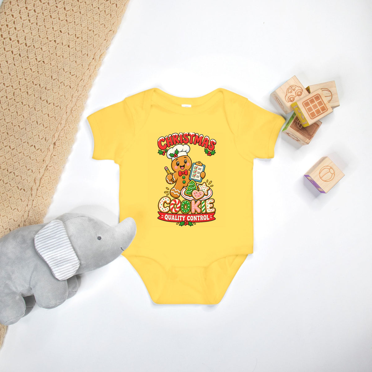 Christmas Cookie Quality Control - Baby Onesie
