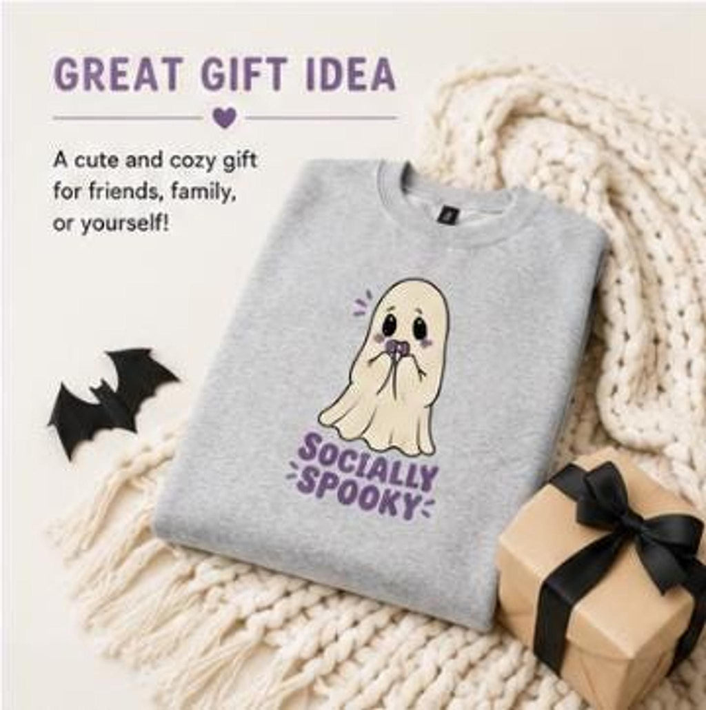 Socially Spooky Halloween Sweatshirt