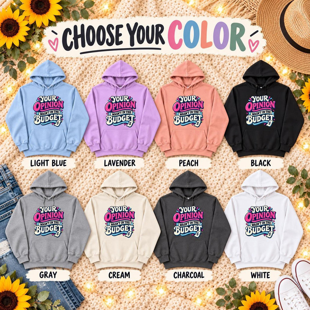 Sarcastic Budget Humor Lightweight Hoodie, Retro Graphic Sweatshirt, Sassy Gift for Her