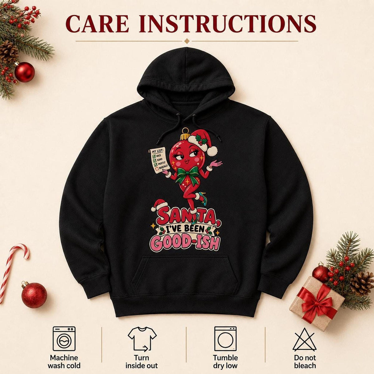Santa I’ve Been Good-ish Christmas Hoodie