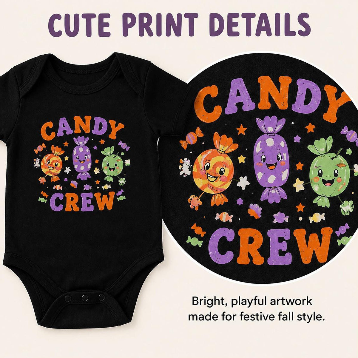 Candy Crew Baby Halloween Bodysuit