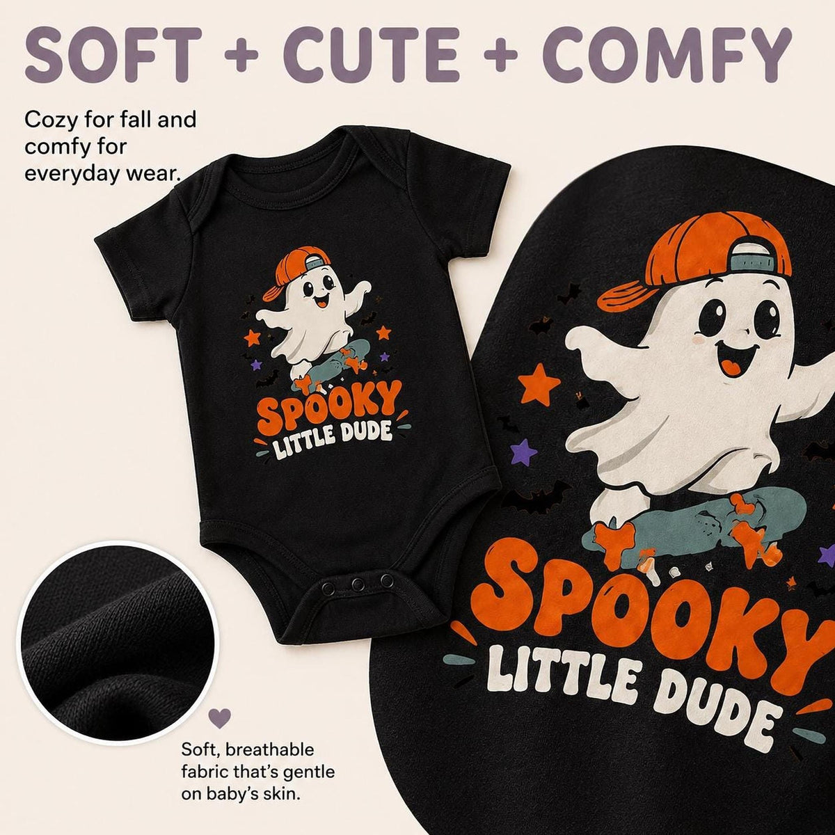 Spooky Little Dude Baby Bodysuit
