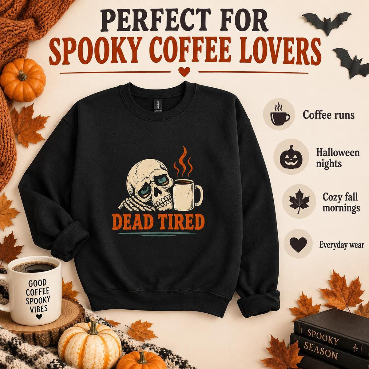 Dead Tired Halloween Sweatshirt
