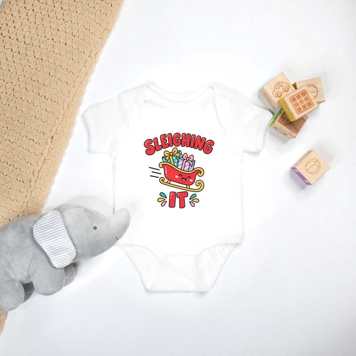 Sleighing It - Baby Onesie