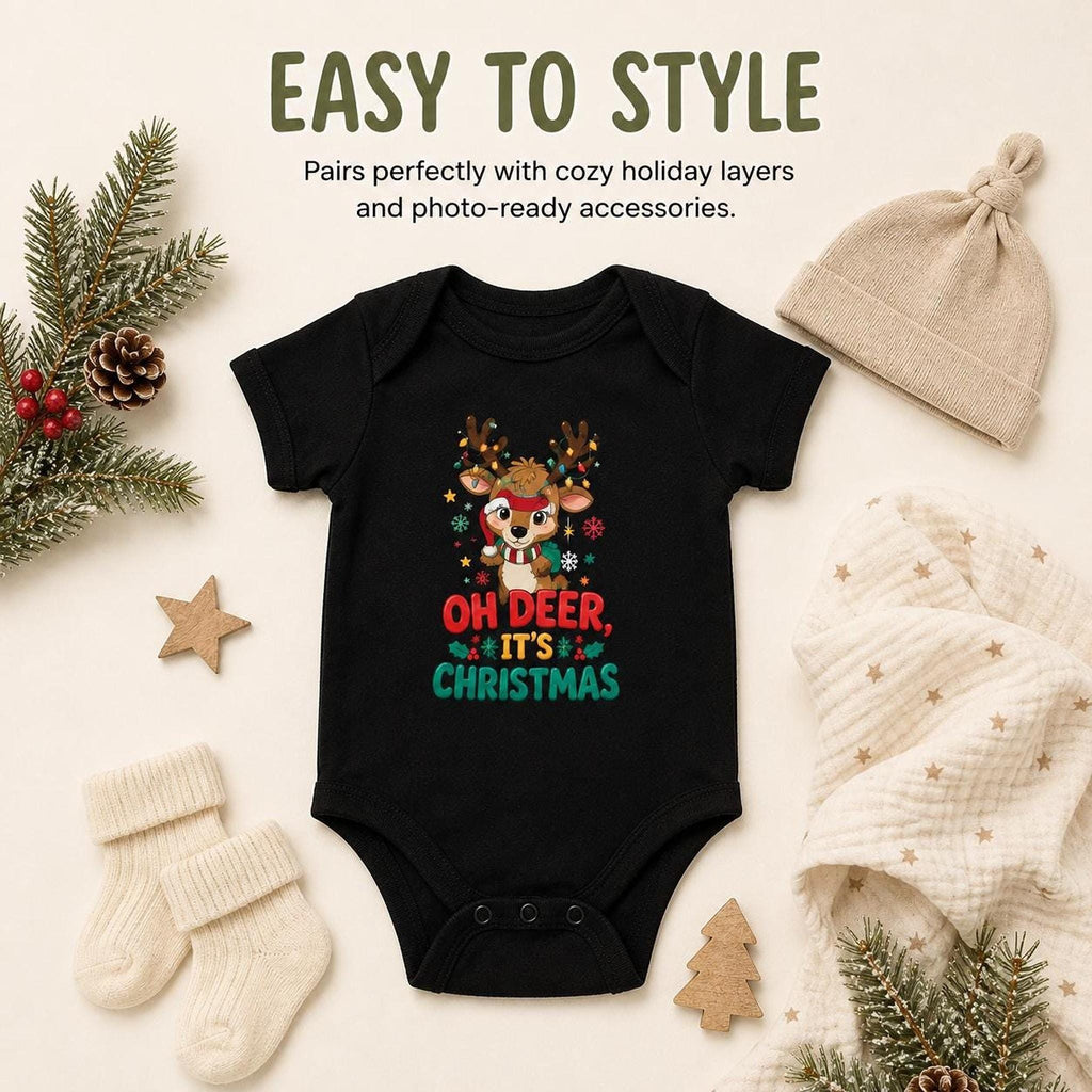 Oh Deer Christmas Baby Bodysuit