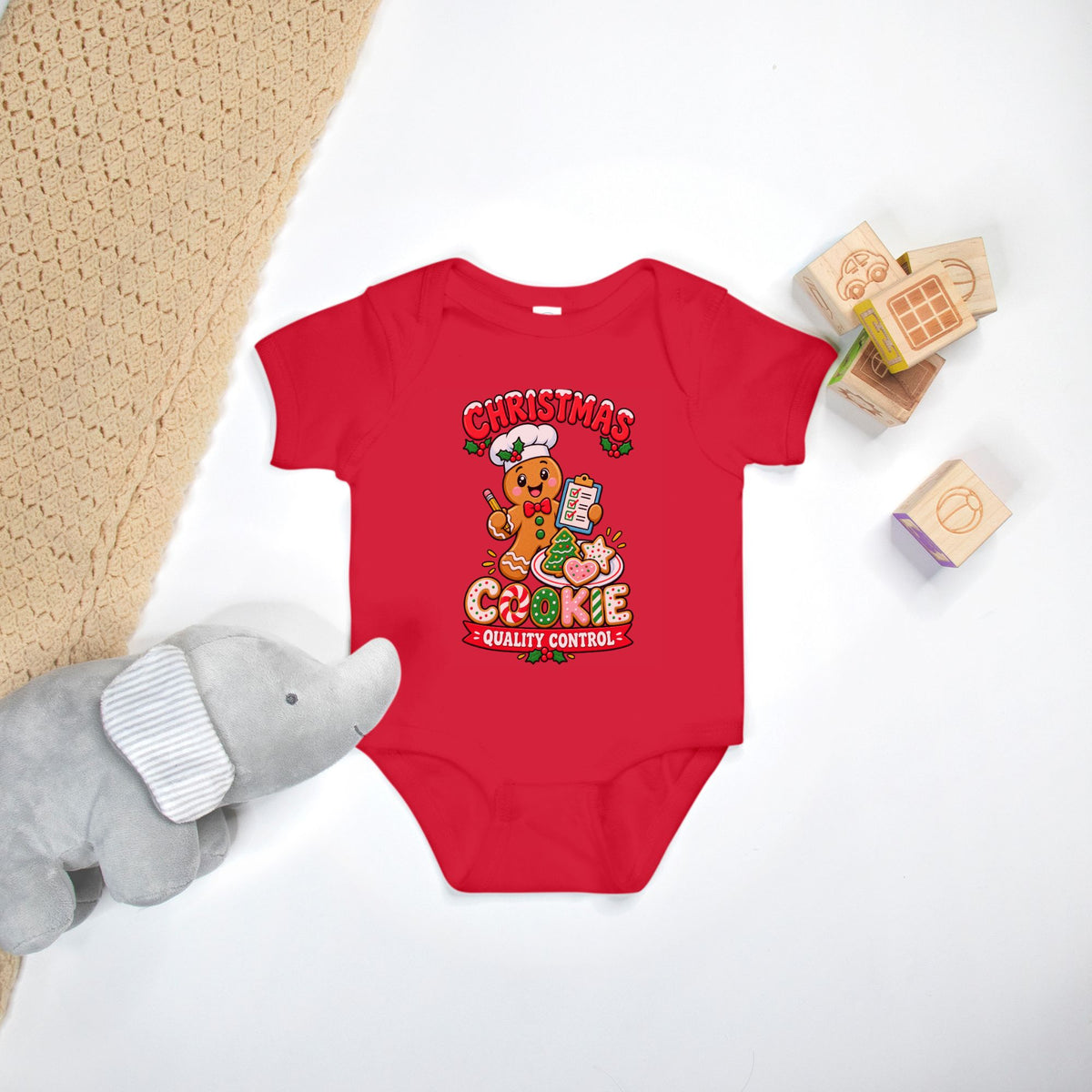 Christmas Cookie Quality Control - Baby Onesie
