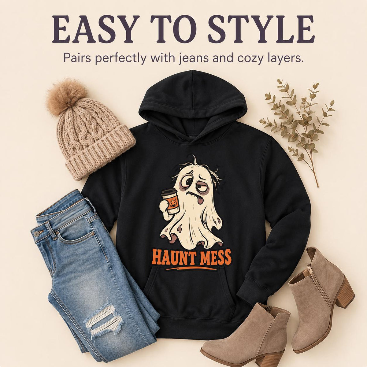 Haunt Mess Halloween Hoodie