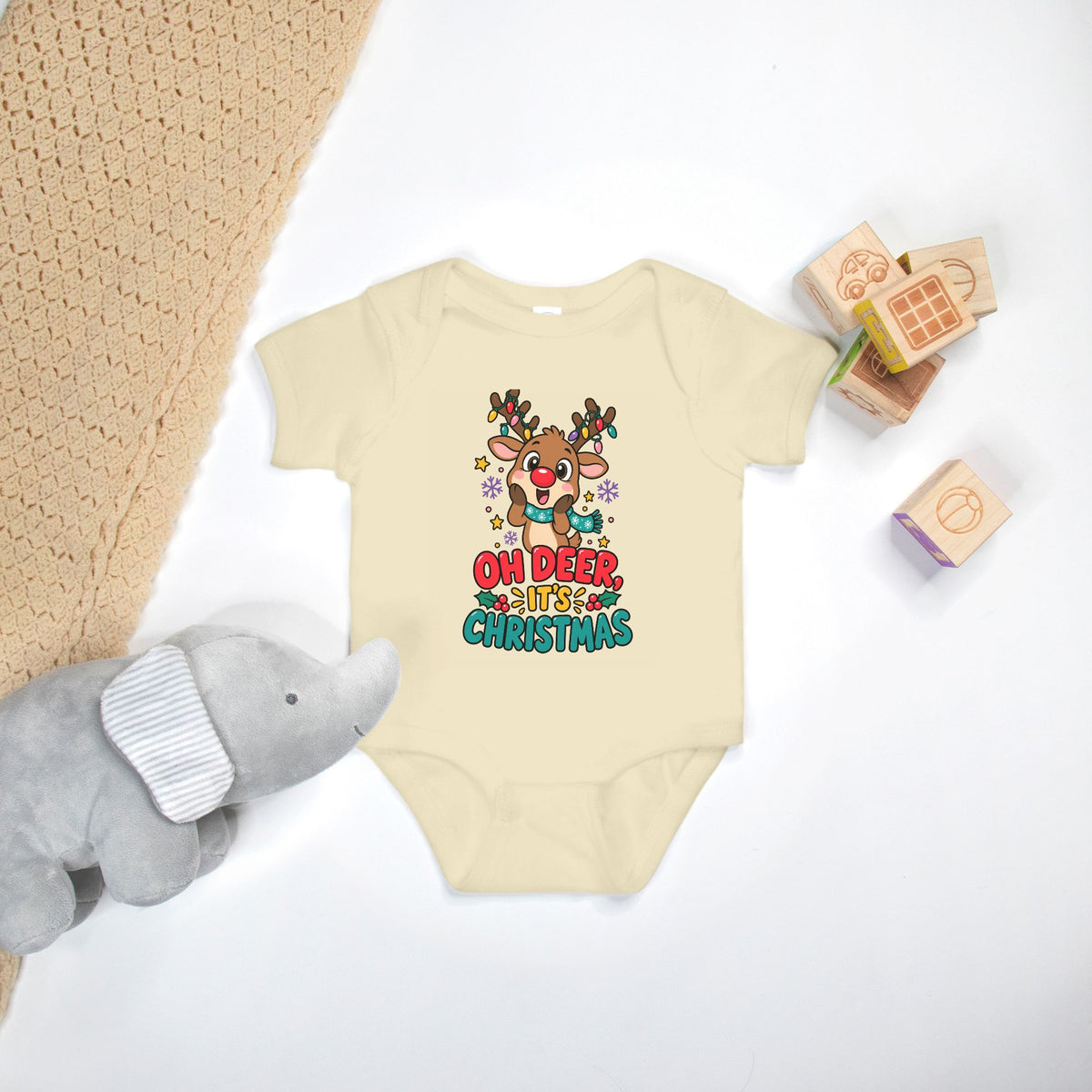 Oh Deer, It's Christmas - Baby Onesie