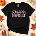 Delightfully Difficult Graphic Tee, Retro Sassy Shirt, Funny Gift for Her