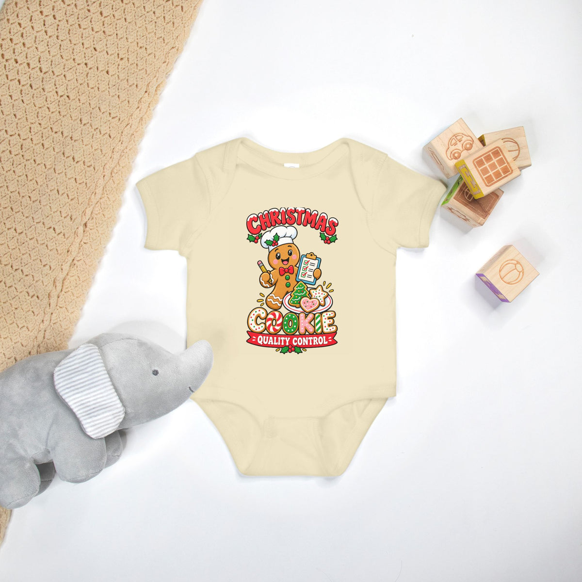 Christmas Cookie Quality Control - Baby Onesie