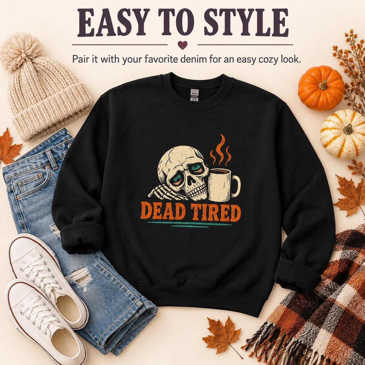Dead Tired Halloween Sweatshirt