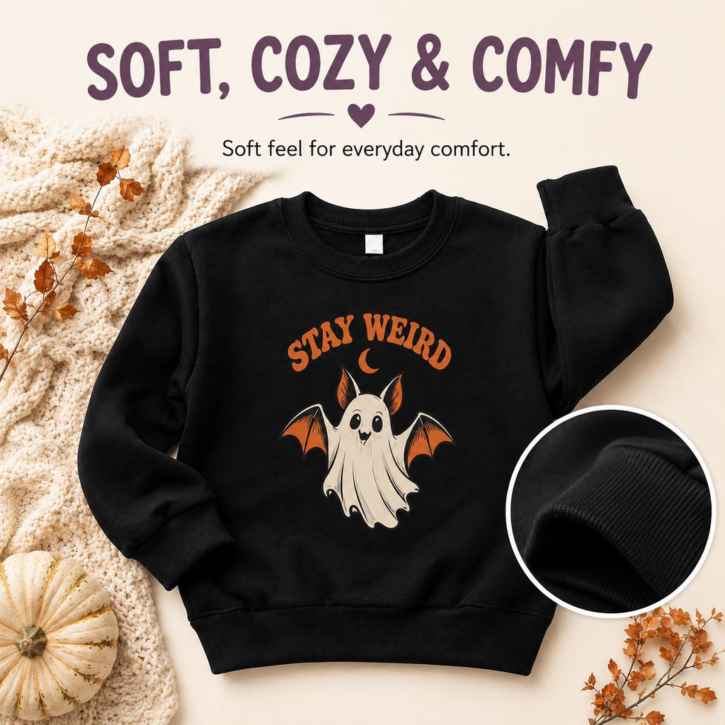 Stay Weird Toddler Halloween Sweatshirt