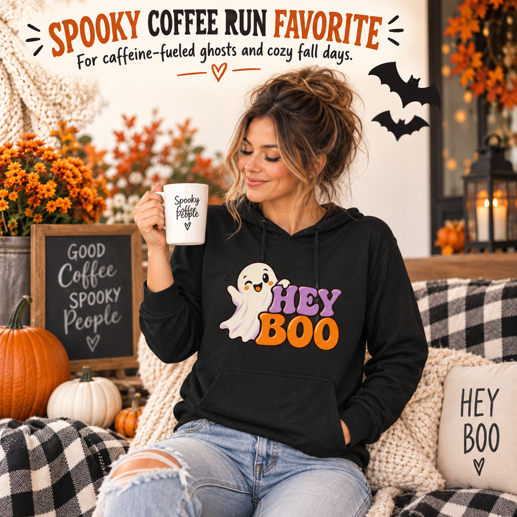 Hey Boo - Adult Hoodie
