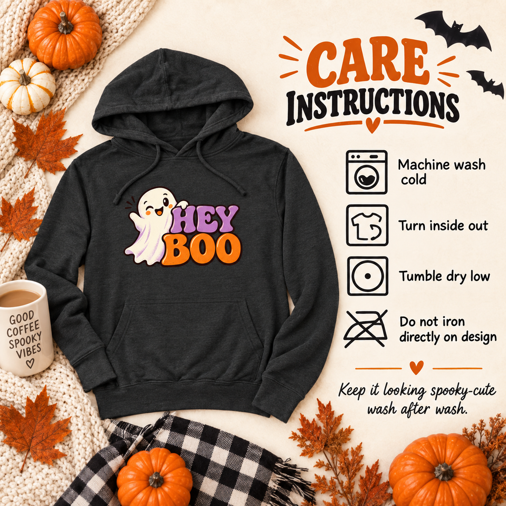 Hey Boo - Adult Hoodie