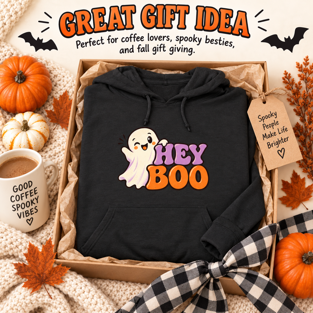 Hey Boo - Adult Hoodie