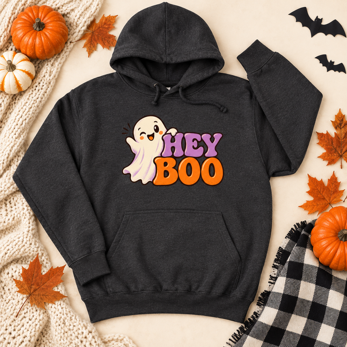 Hey Boo - Adult Hoodie