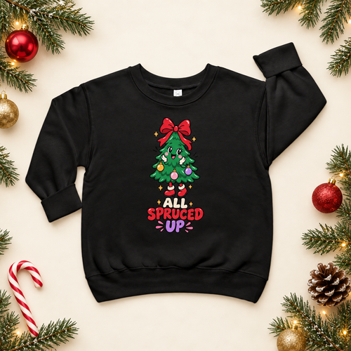 All Spruced Up toddler sweatshirt Christmas thumbnail
