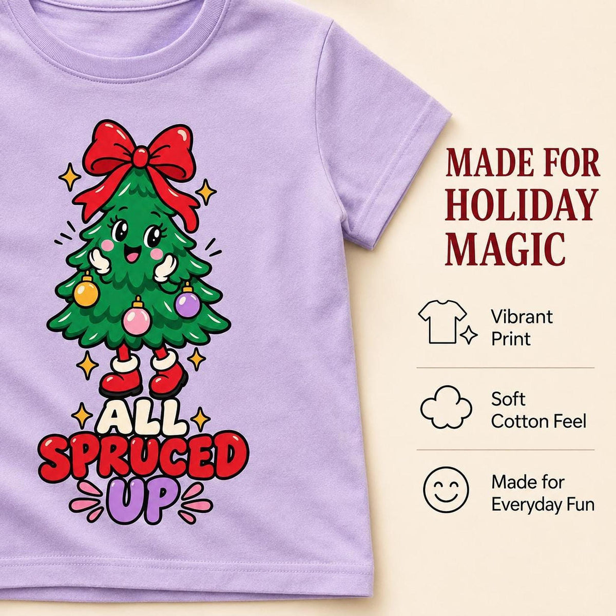 All Spruced Up Youth Christmas Tee