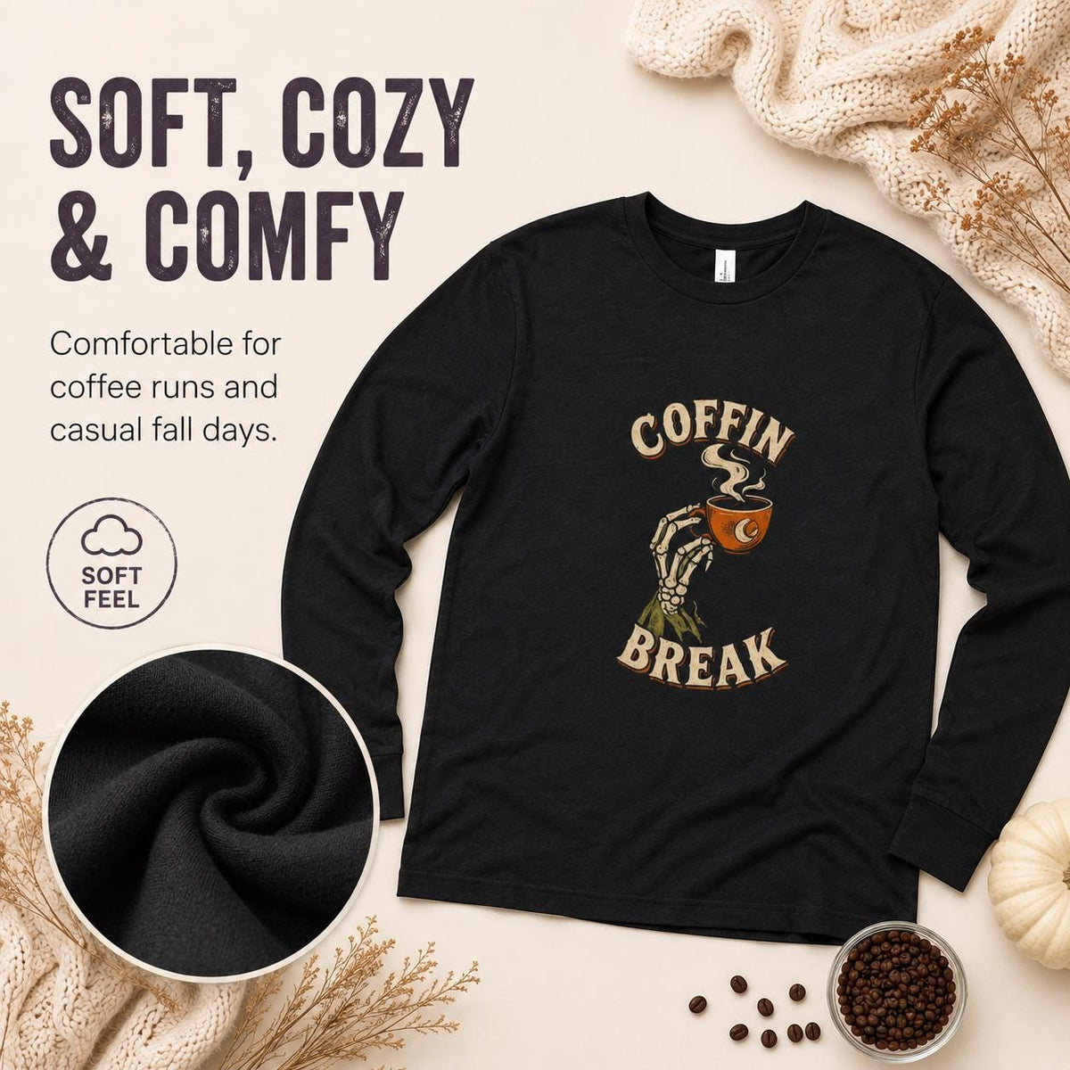 Coffin Break Halloween Long Sleeve