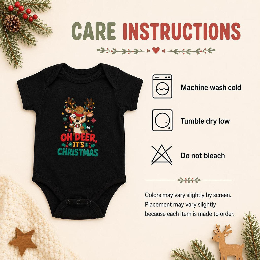 Oh Deer Christmas Baby Bodysuit