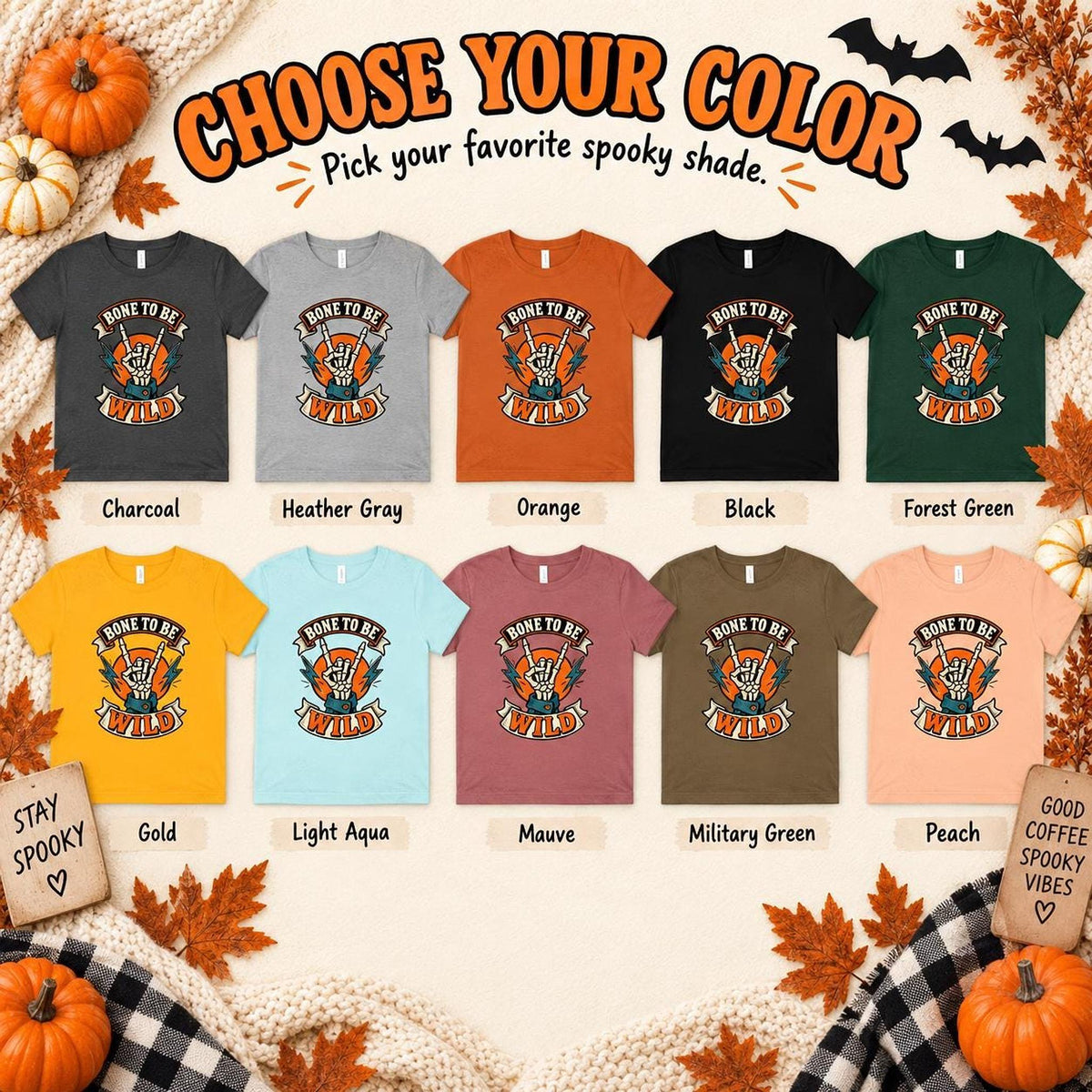 Bone To Be Wild Tee, Rocker Skeleton Graphic Shirt