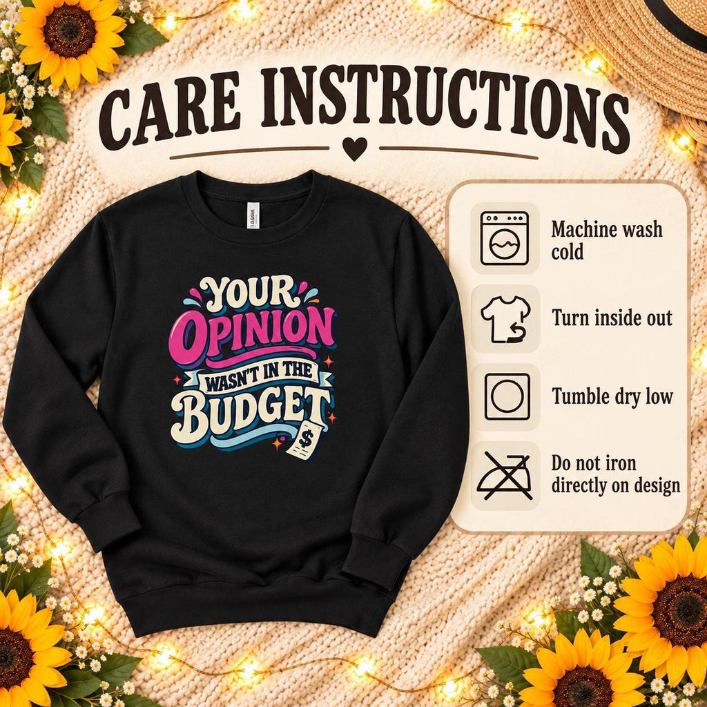 Sassy Budget Sweatshirt, Sarcastic Crewneck, Retro Graphic, Gift for Her