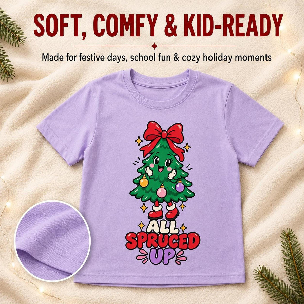 All Spruced Up Youth Christmas Tee