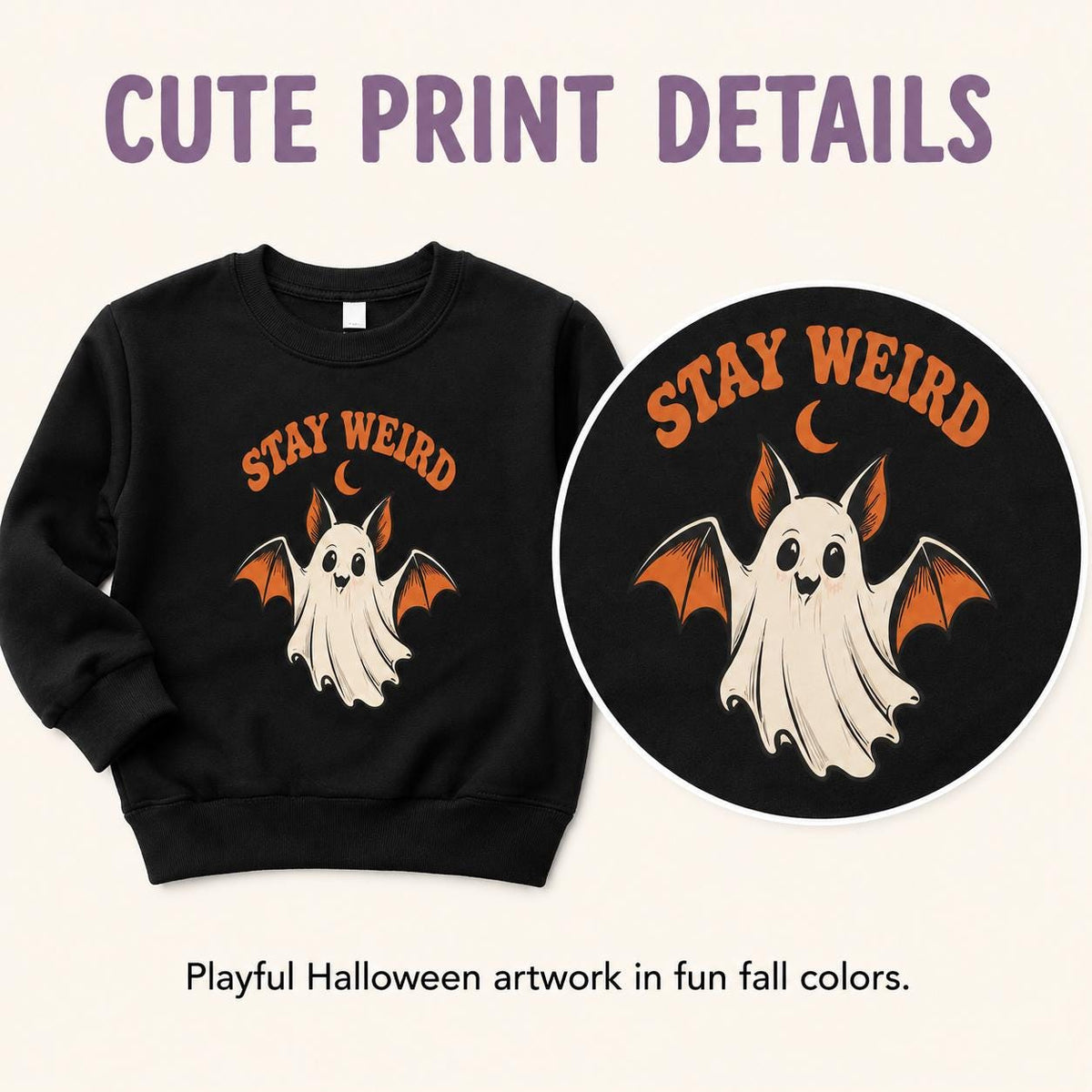 Stay Weird Toddler Halloween Sweatshirt
