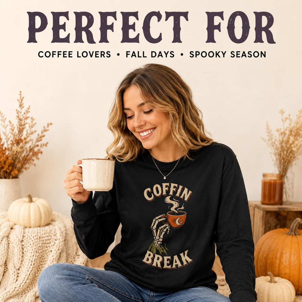 Coffin Break Halloween Long Sleeve