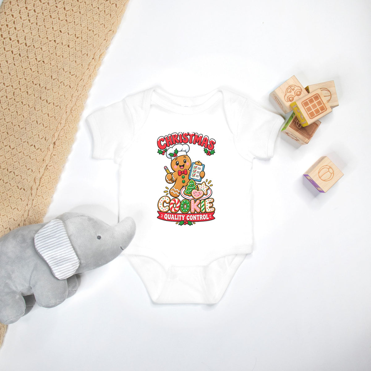 Christmas Cookie Quality Control - Baby Onesie