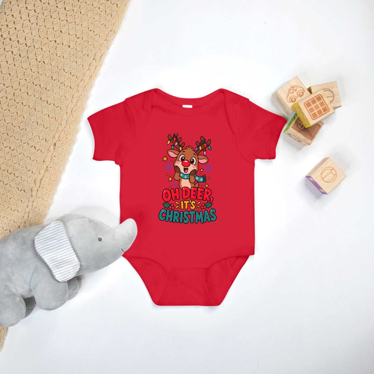 Oh Deer, It's Christmas - Baby Onesie