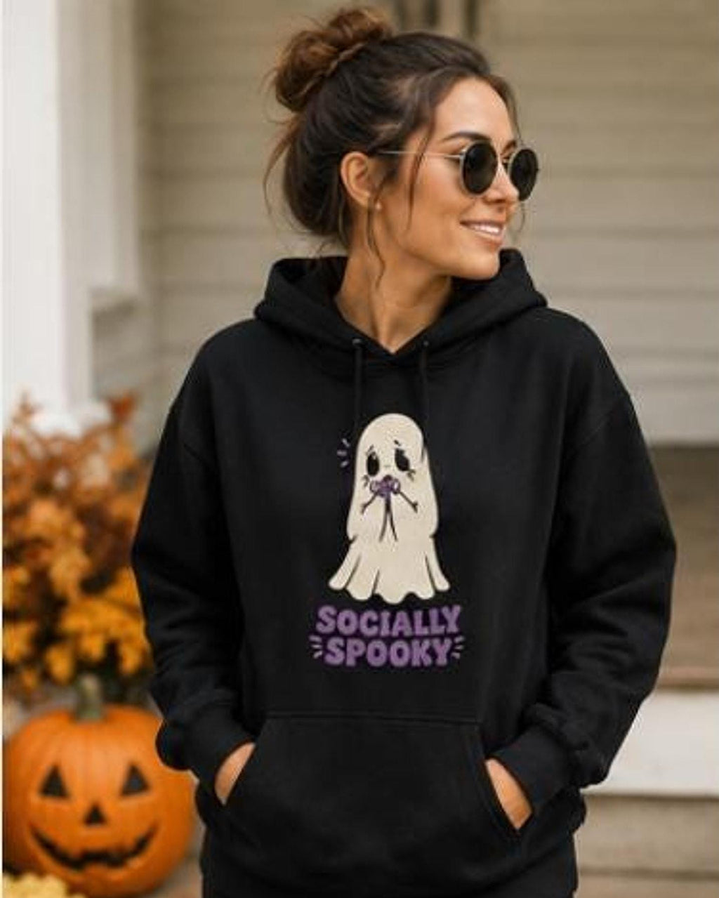 Socially Spooky Halloween Hoodie