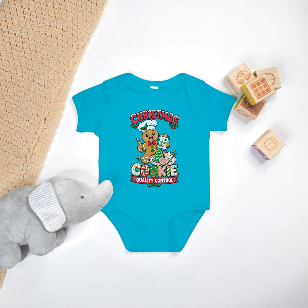 Christmas Cookie Quality Control - Baby Onesie