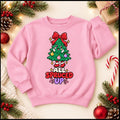 All Spruced Up Kids Christmas Tree Sweatshirt, Festive Holiday Crewneck