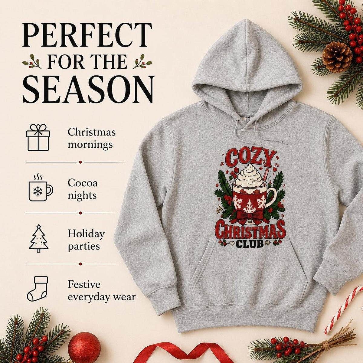 Cozy Christmas Club Hoodie