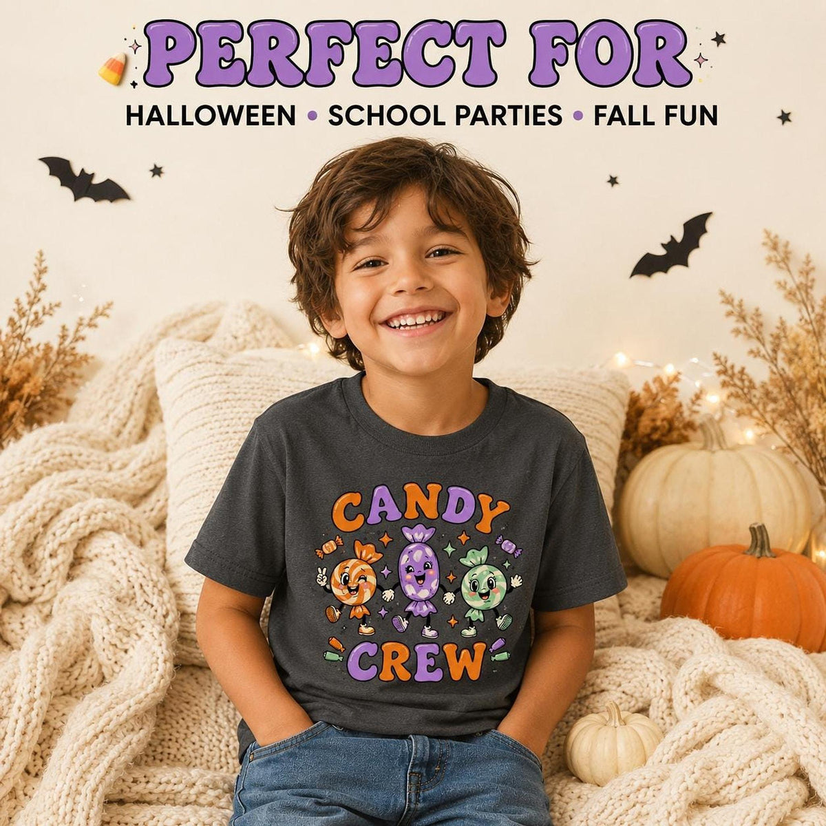 Candy Crew Youth Halloween Tee