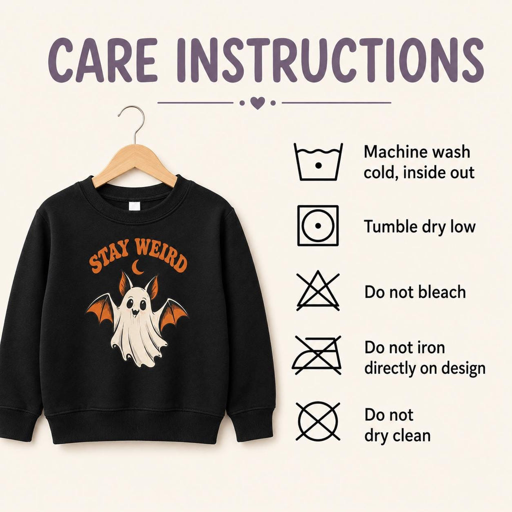 Stay Weird Toddler Halloween Sweatshirt