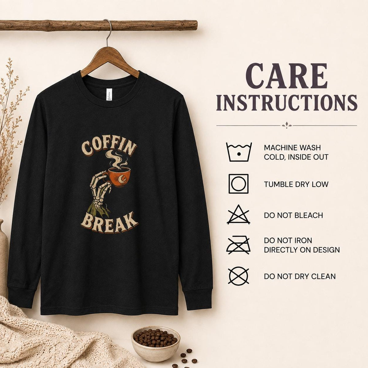 Coffin Break Halloween Long Sleeve