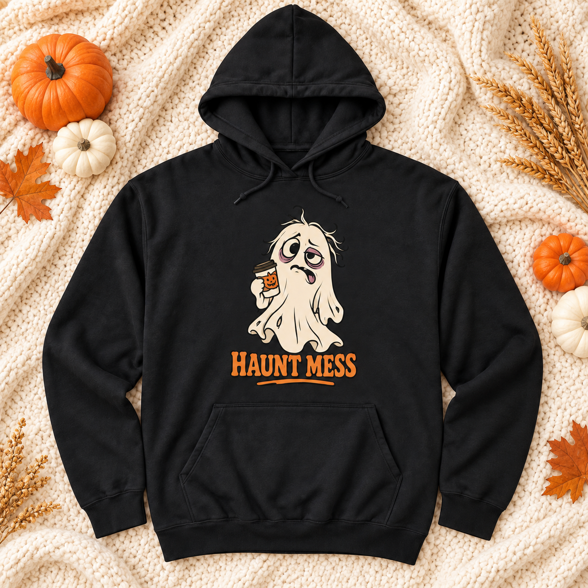 Haunt Mess adult lightweight hoodie thumbnail