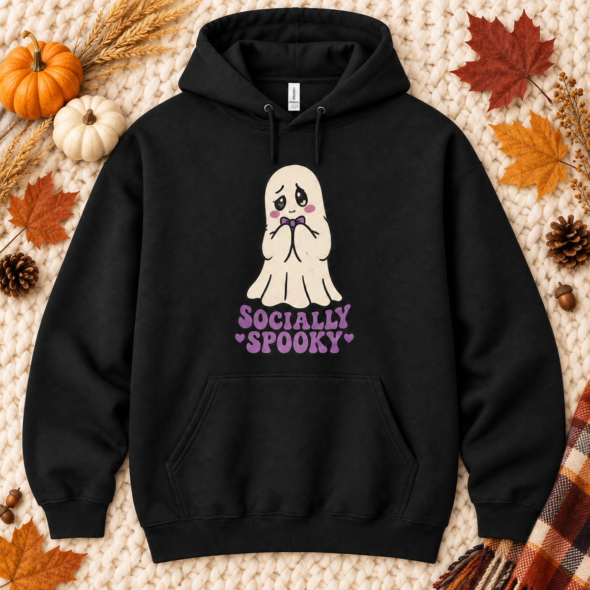 Socially Spooky adult hoodie thumbnail