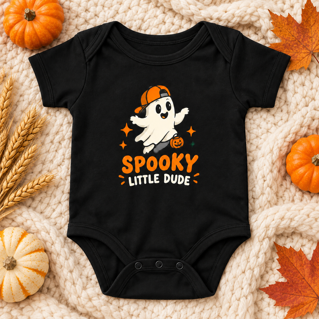 Spooky Little Dude baby onesie thumbnail